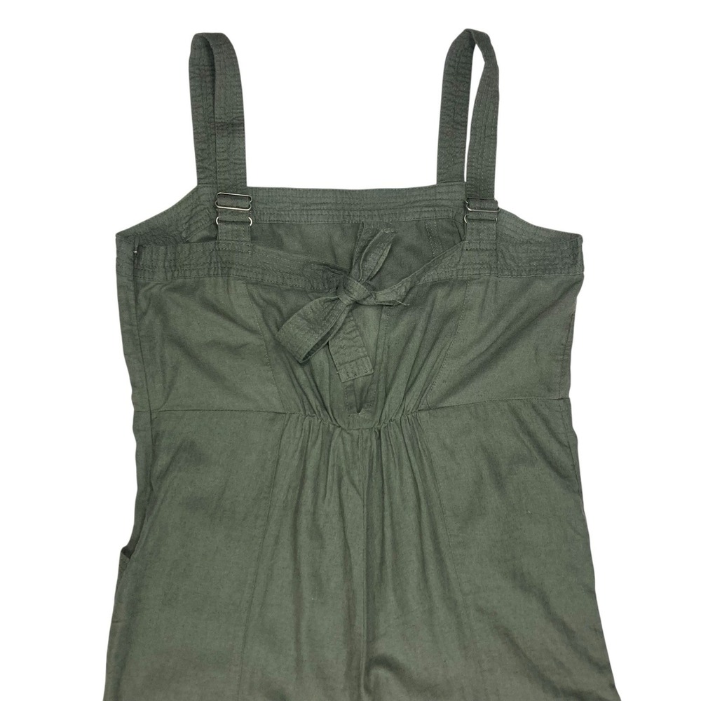 Nicole Miller Olive Green Wide-Leg Ribbed Jumpsuit - Picture 7 of 14